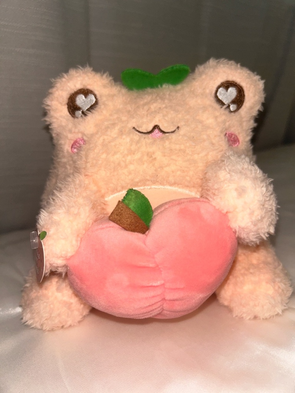 Cuddle Barn Plush Goals Peach Munkwa Phloggy Peach Scented Plushie Cute Frog NEW